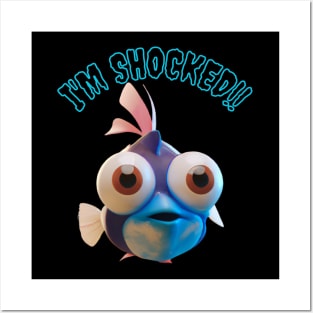 I'm Shocked Funny Fish T-Shirt Posters and Art